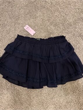 wild fable Navy Tiered Ruffle Mini Skort